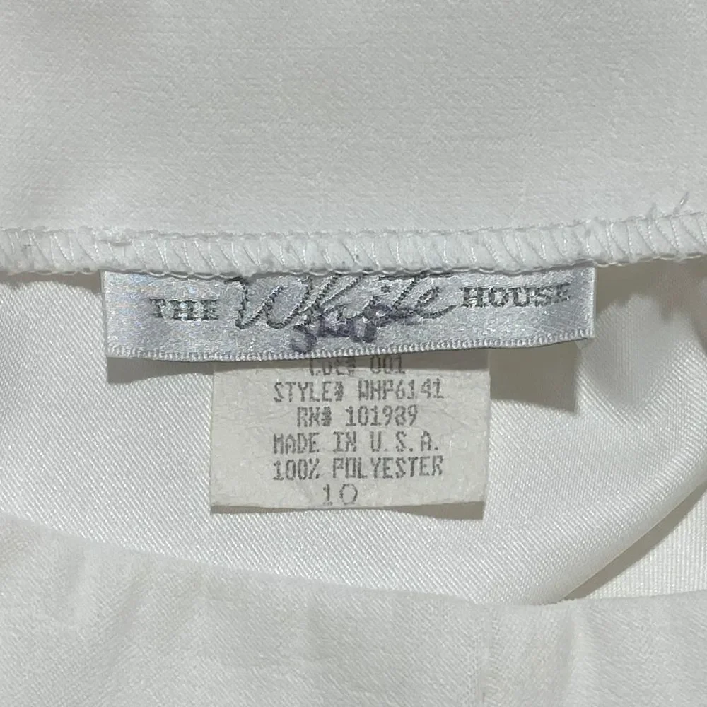 THE White House White Flare Dress Pant Trousers 10